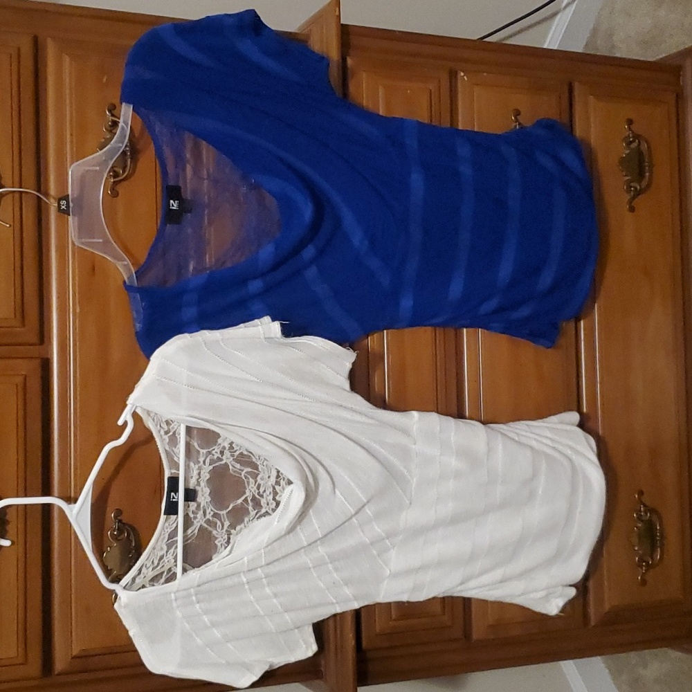 Lace-Back Scoop-Neck Blouse